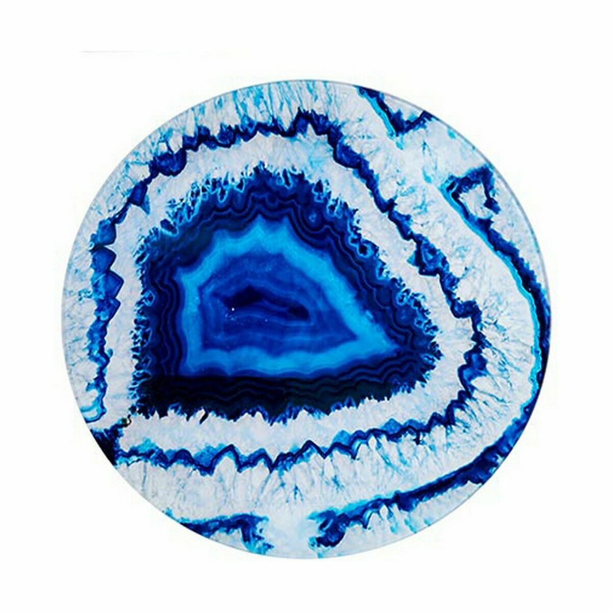 Side table Gift Decor Blue Black 40 x 41,5 x 40 cm Marble (4 Units)